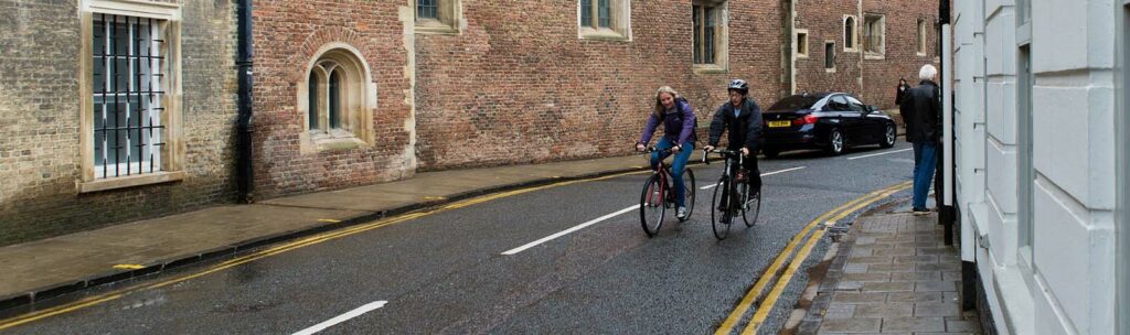 Cyclists in Cambridge.